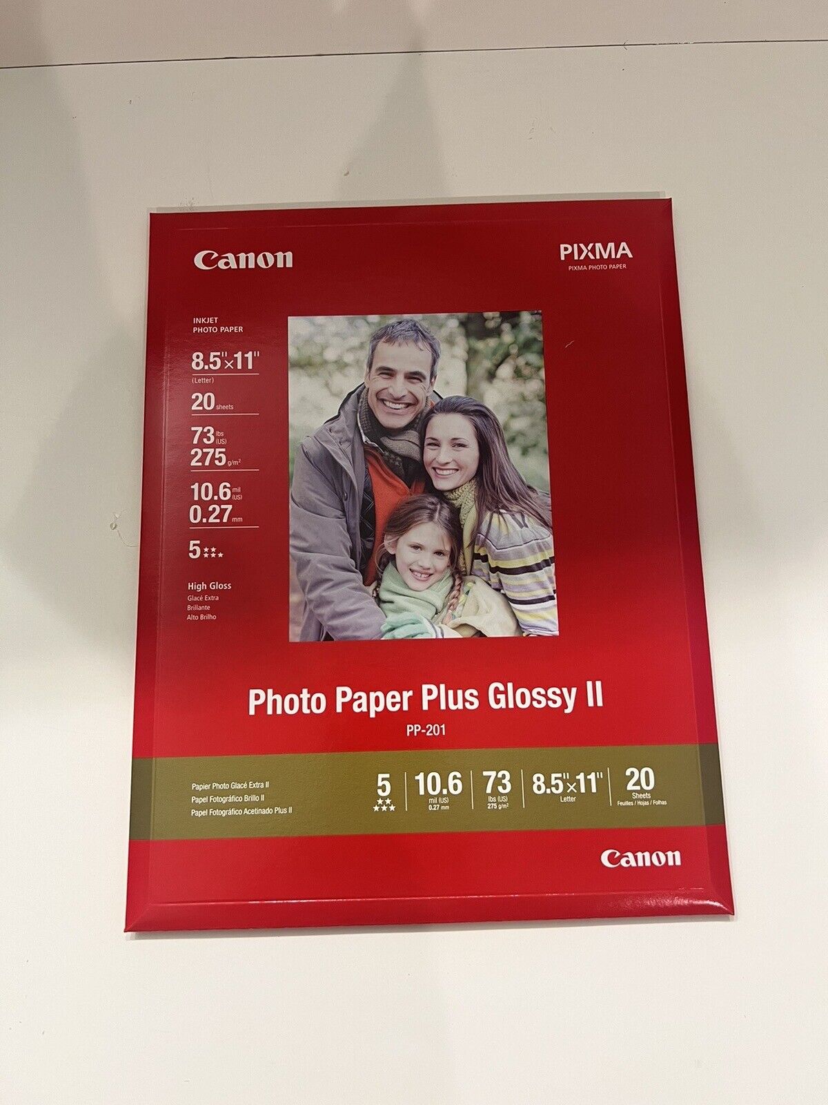 100 Sheets CanonInk Photo Paper Plus Glossy II 5\
