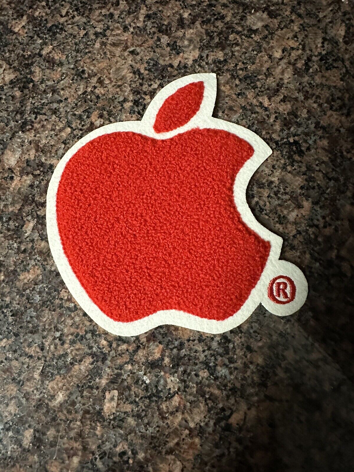 SUPER RARE Apple, Inc Red  Large Apple Logo Embroidered Patch