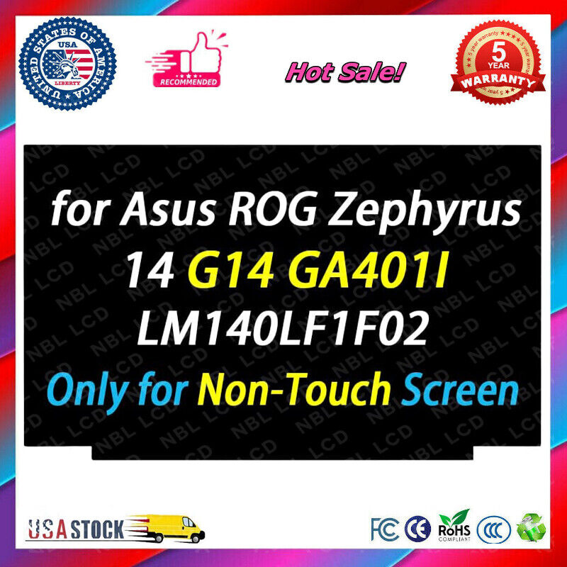 LM140LF1F-01 LM140LF1F01 LCD LED Screen for Asus ROG Zephyrus G14 GA401I Screen