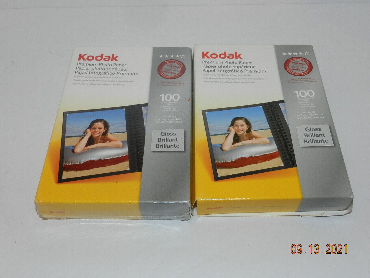 Kodak Premium Picture 4x6 Photo Paper Gloss Brilliant 200 sheets - 2 packs 