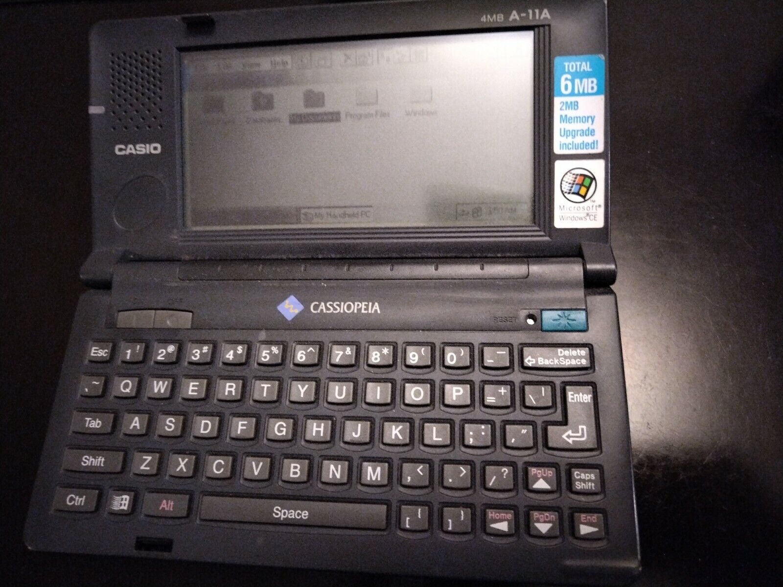  Vintage PDA Pocket Computer Casio Cassiopeia A-11A on Windows CE 2.0 