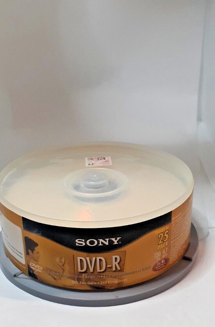 Sony DVD-R Recordable Blank Discs 20 Pack Accucore 120 min 4.7 GB 1x -8X Speed