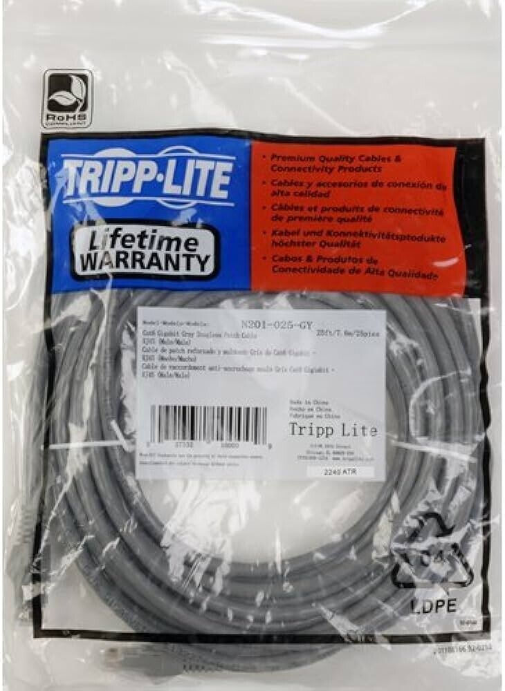 Tripp Lite N201-050-BK Cat6 Gigabit Snagless Molded 50 ft. Ethernet Cable