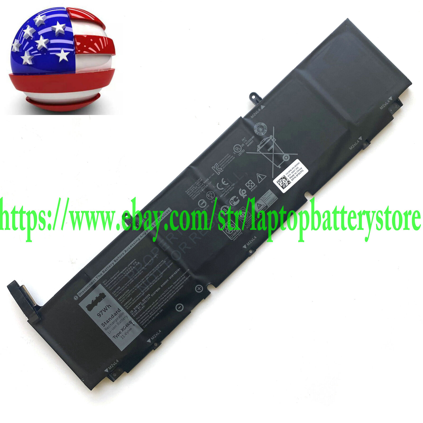New XG4K6 Built-in Battery For XPS 17 9700 Precision 5750 F8CPG 5XJ6R 01RR3