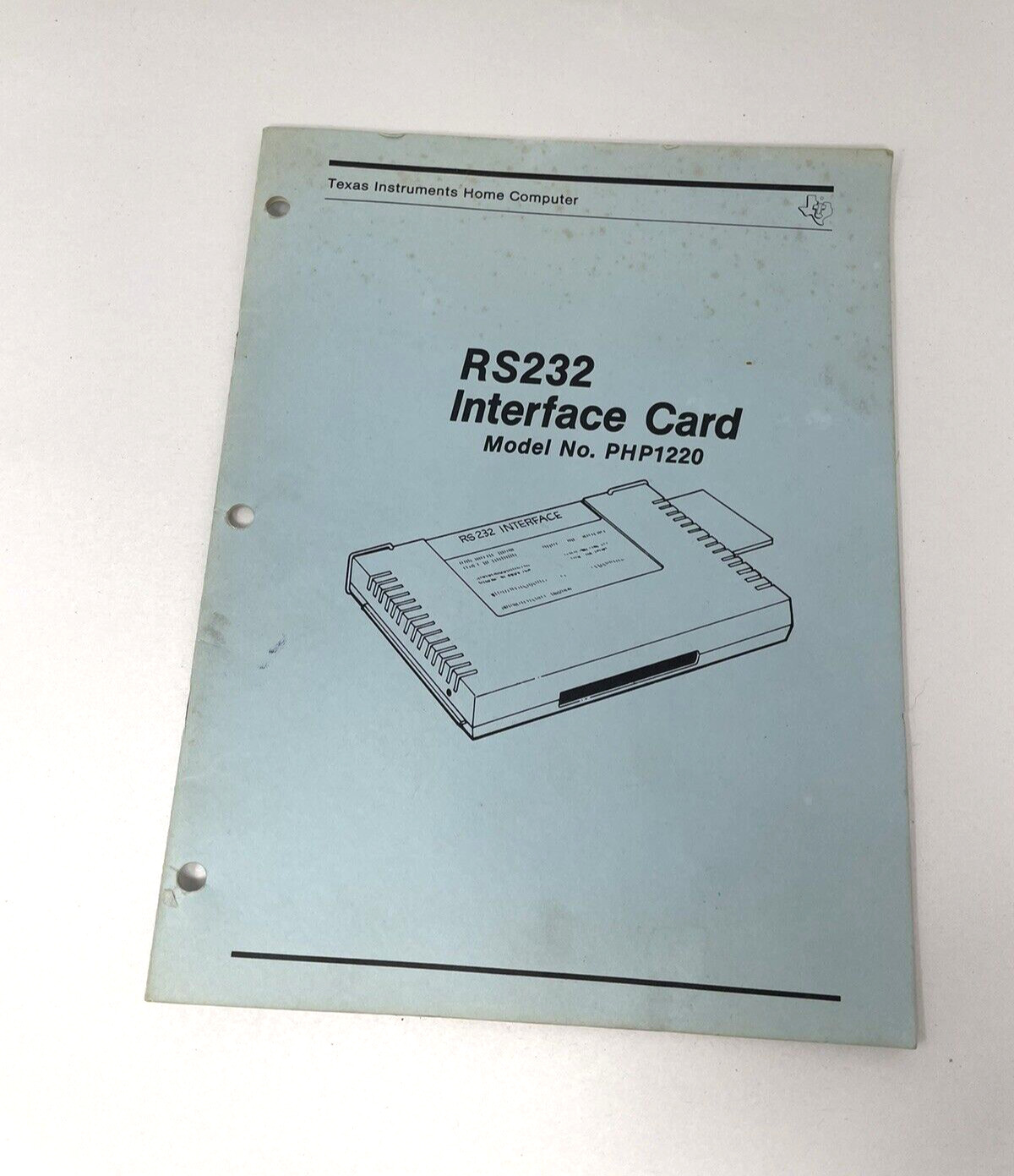 1982 Texas Instruments Home Computer RS232 Interface Card Model # PHP1220 Manual