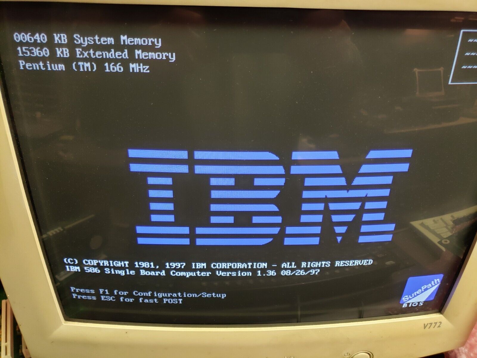 Genuine Vintage IBM 586 Single Board Computer Pentium 166MHz 16MB Tested