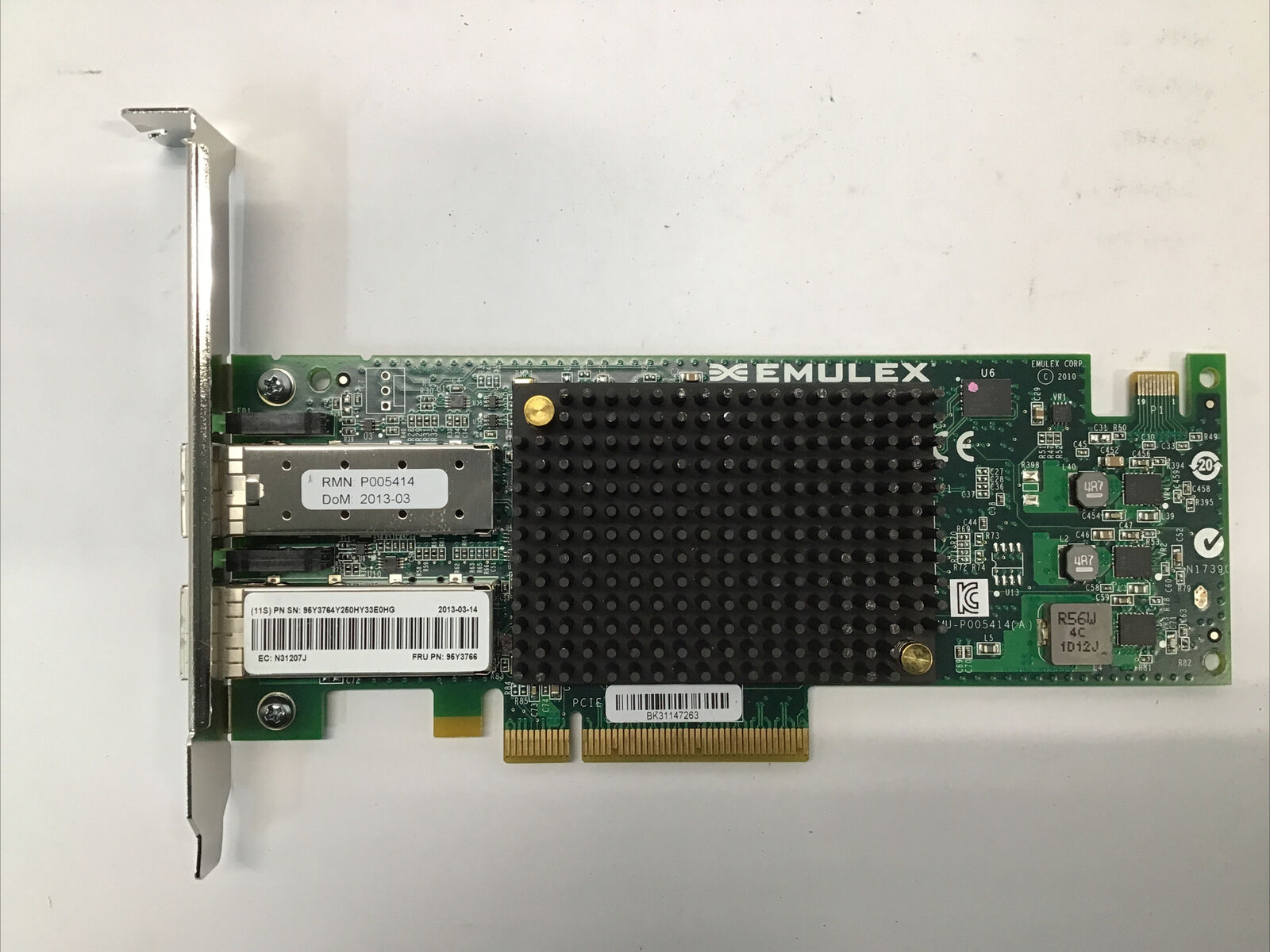 Emulex IBM 96Y3766 2-Port 10GB SFP+ Ethernet Card PCI-e P005414 95Y3764 49Y7952 