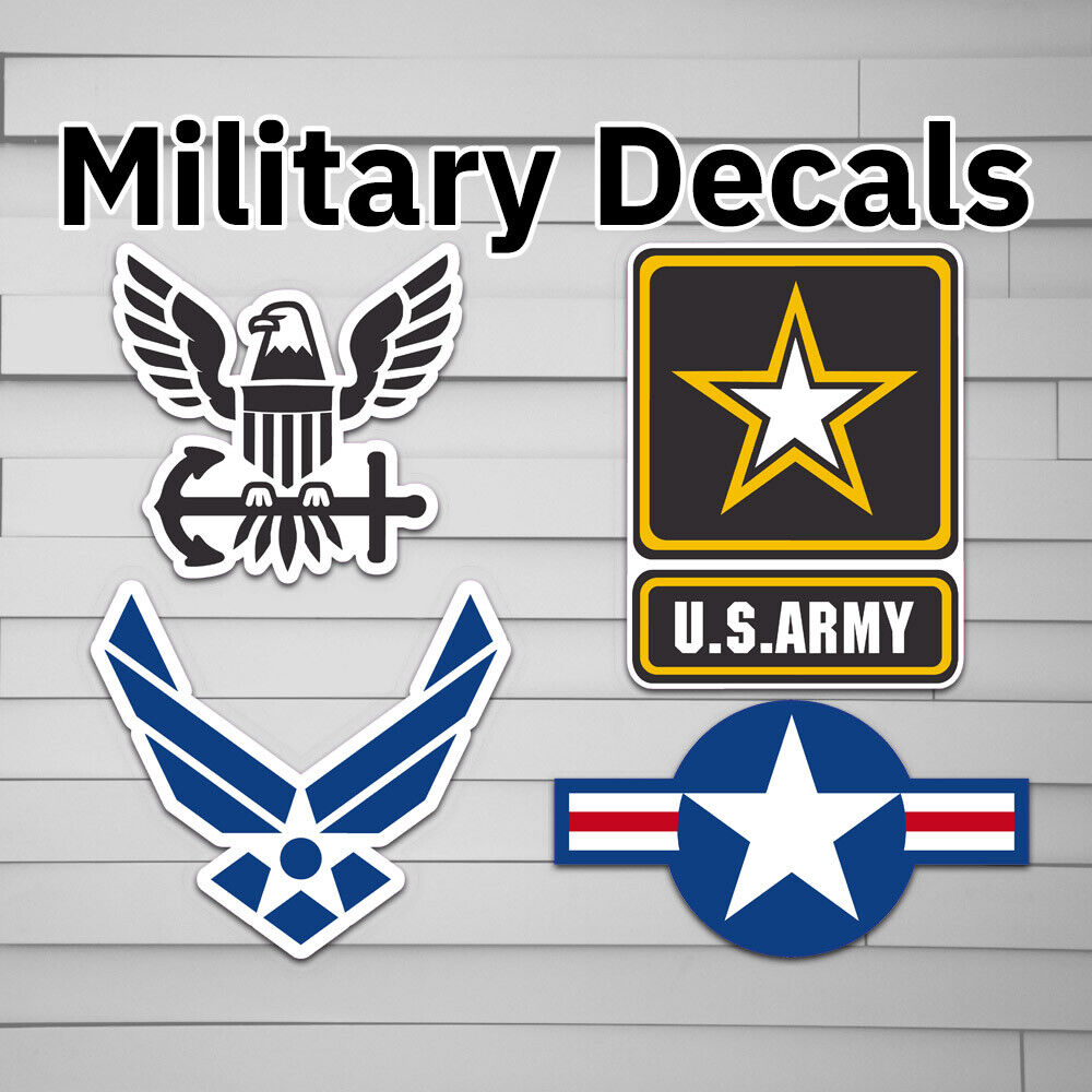 US Military Decal Army Navy Air Force (vinyl for Car laptop window tumbler water