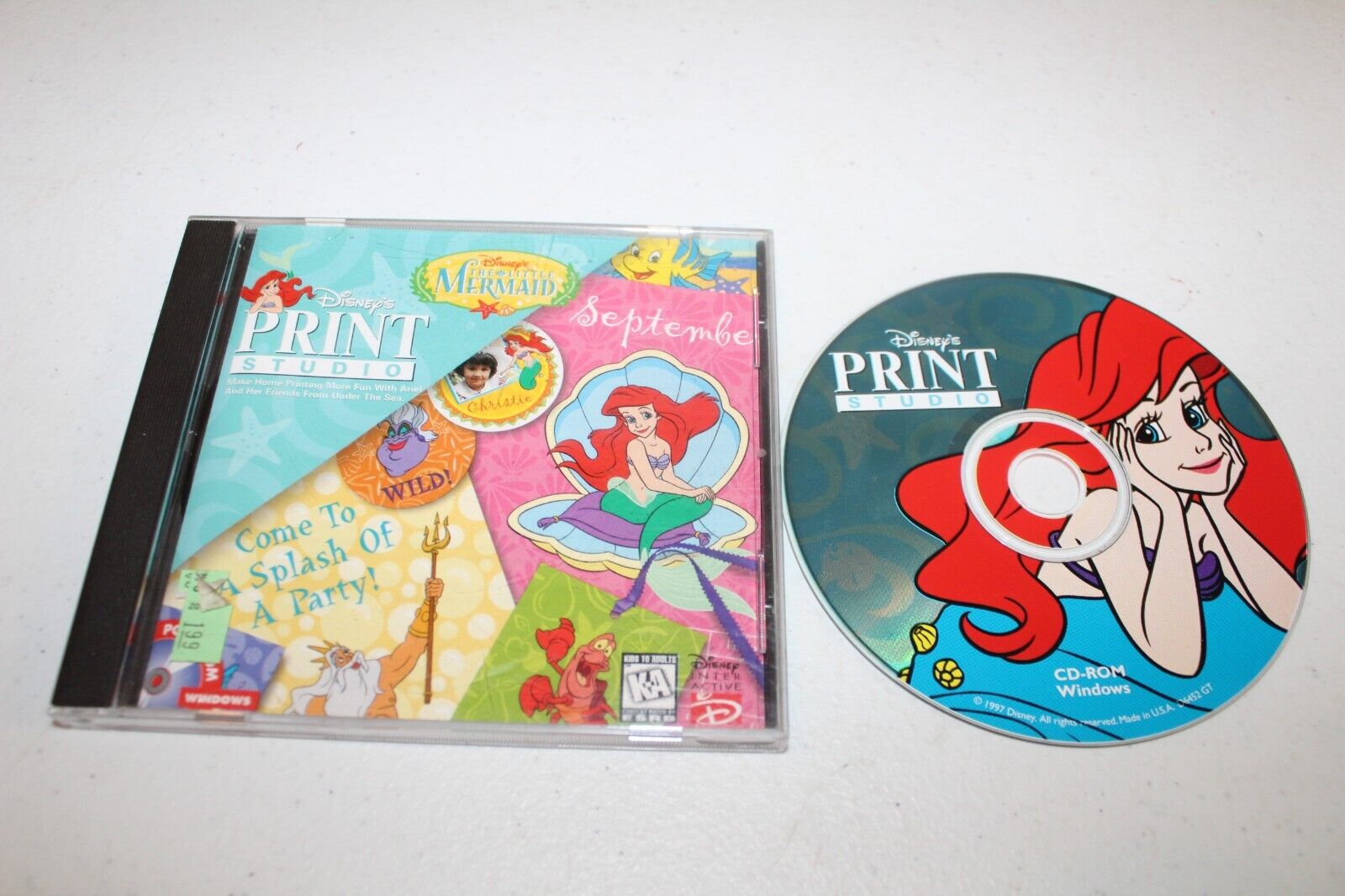 Disney\'s The Little Mermaid Print Studio PC CD Windows Create Graphics 150 Image