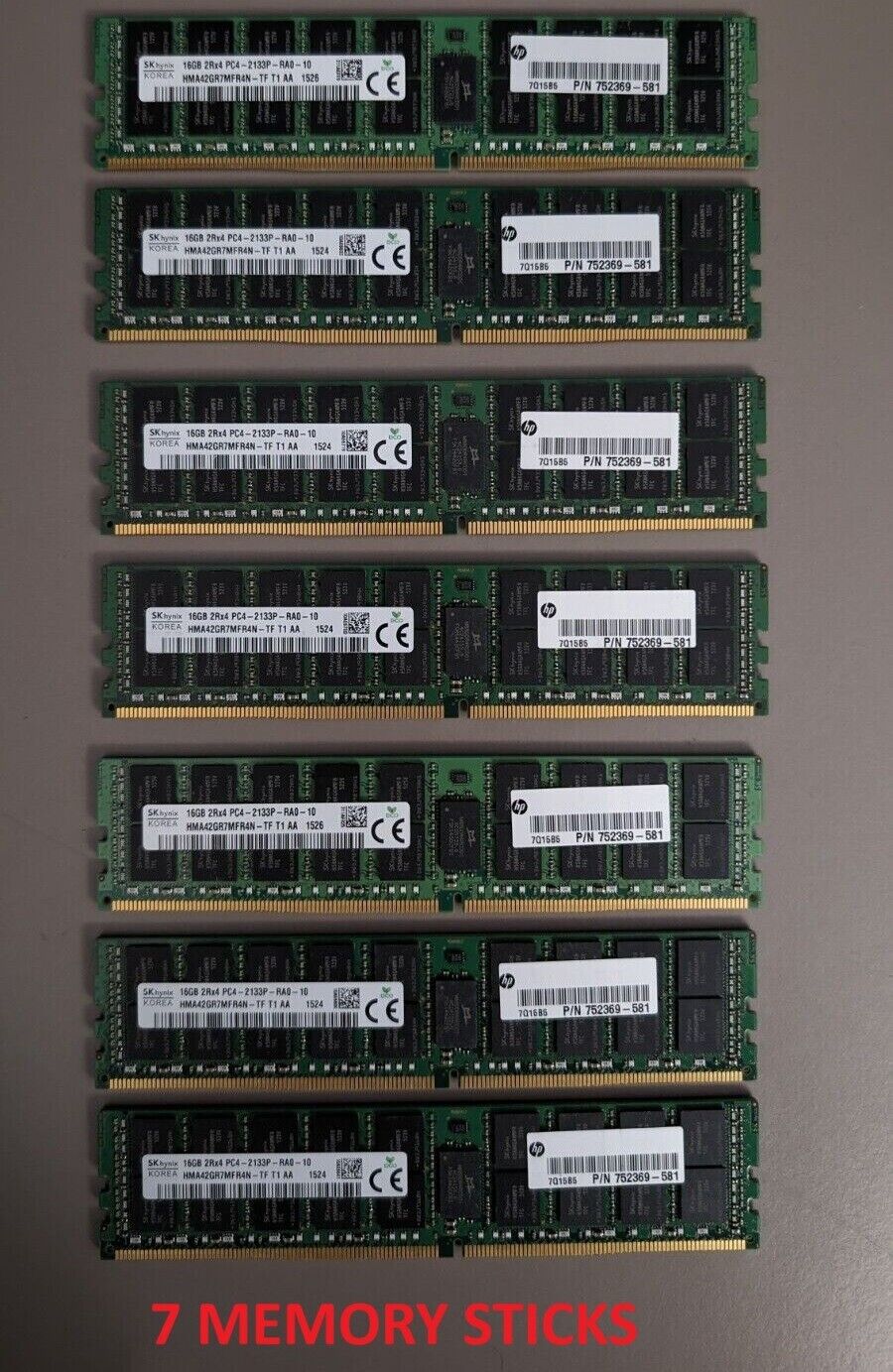 HP SKHYNIX 112GB (16GB X 7) HMA42GR7MFR4N-TF 2Rx4 DDR4 ECC Server Memory