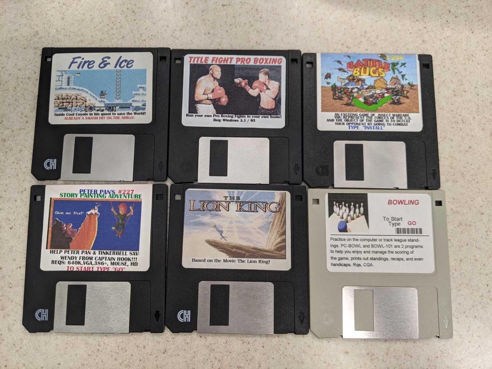 20 Vintage Games and Programs for MS-DOS Windows and win95 3.5\