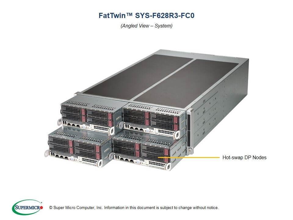 Supermicro SYS-F628R3-FC0 4-Node Barebones Server X10DRFF-C NEW IN STOCK 5 Year