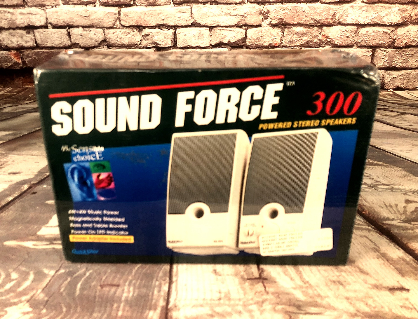Sound Force 300 Powered Stereo Speakers BRAND NEW 1994 NOS Vintage