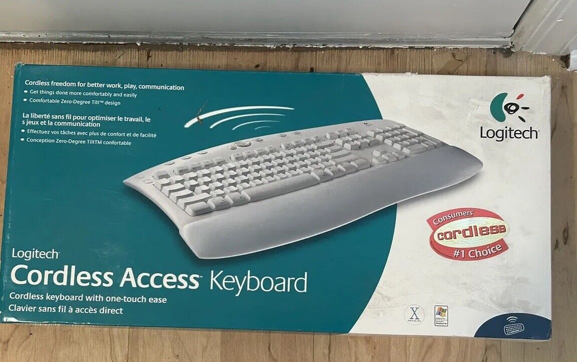 Vintage New In Box - Logitech Cordless Access Duo Mouse Keyboard - Great Value