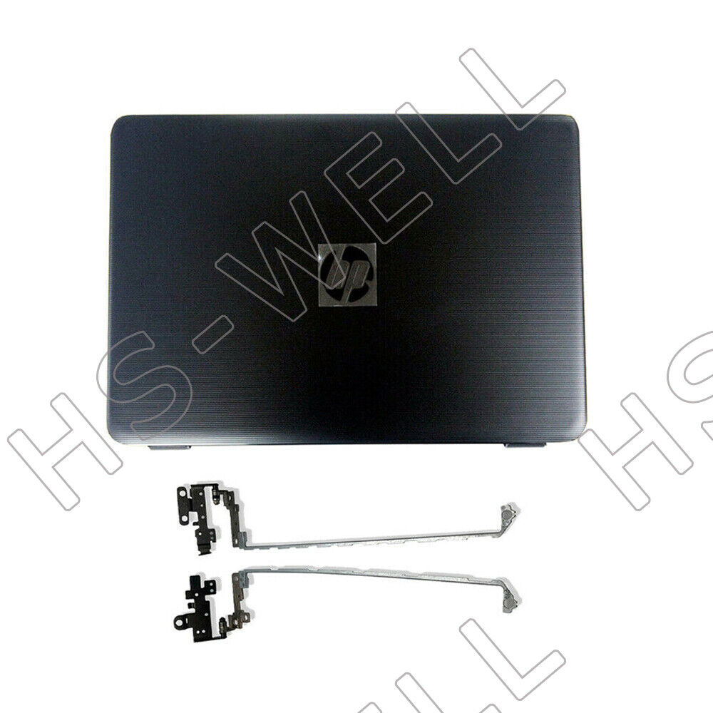 OEM HP 17-X 17-Y 17X 17Y LCD Back Cover Rear Lid 46008C0C000150 Black + Hinges 