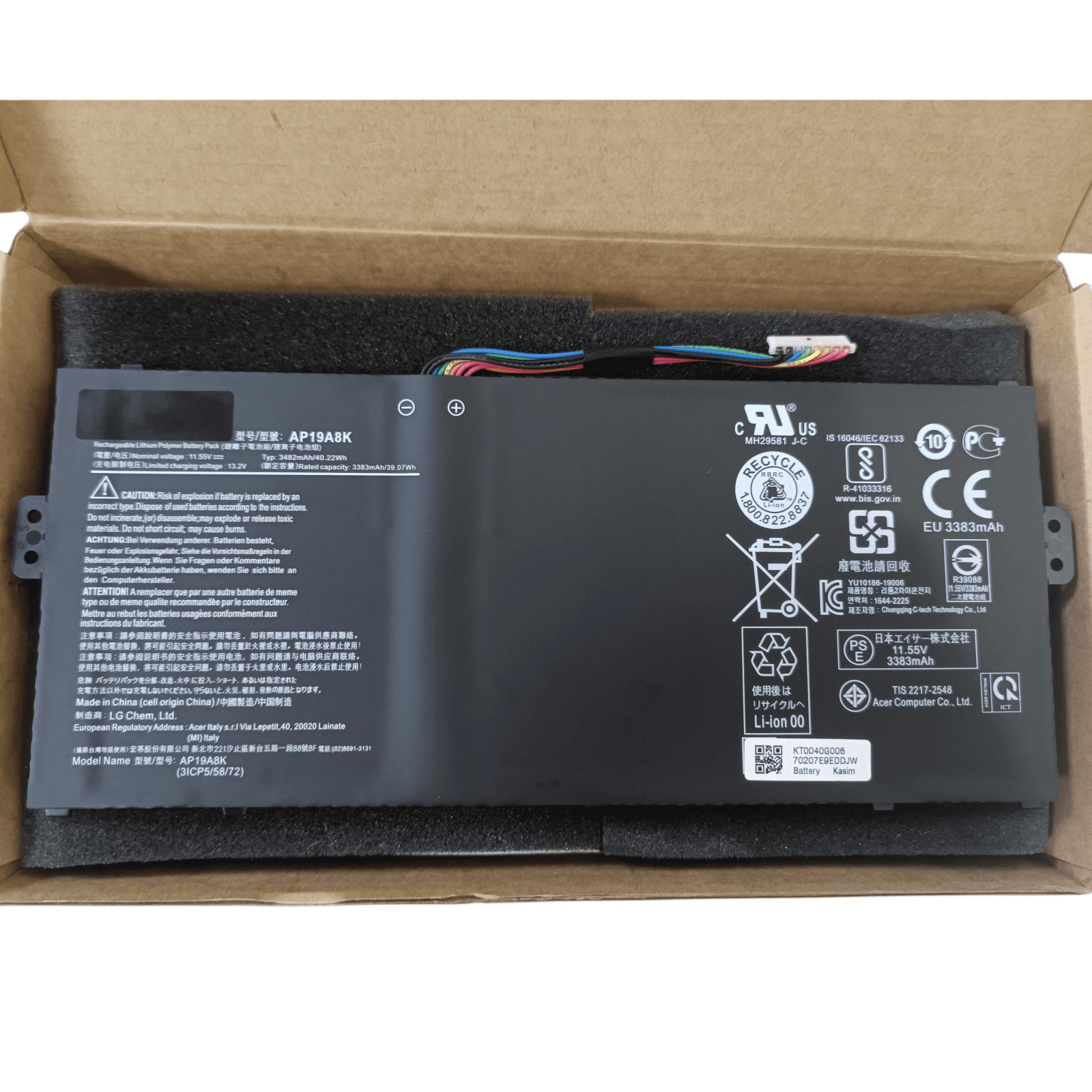 Genuine AP19A8K battery For Acer Chromebook Spin 11 cp311-1hn-c2dv cp311-2h-c679