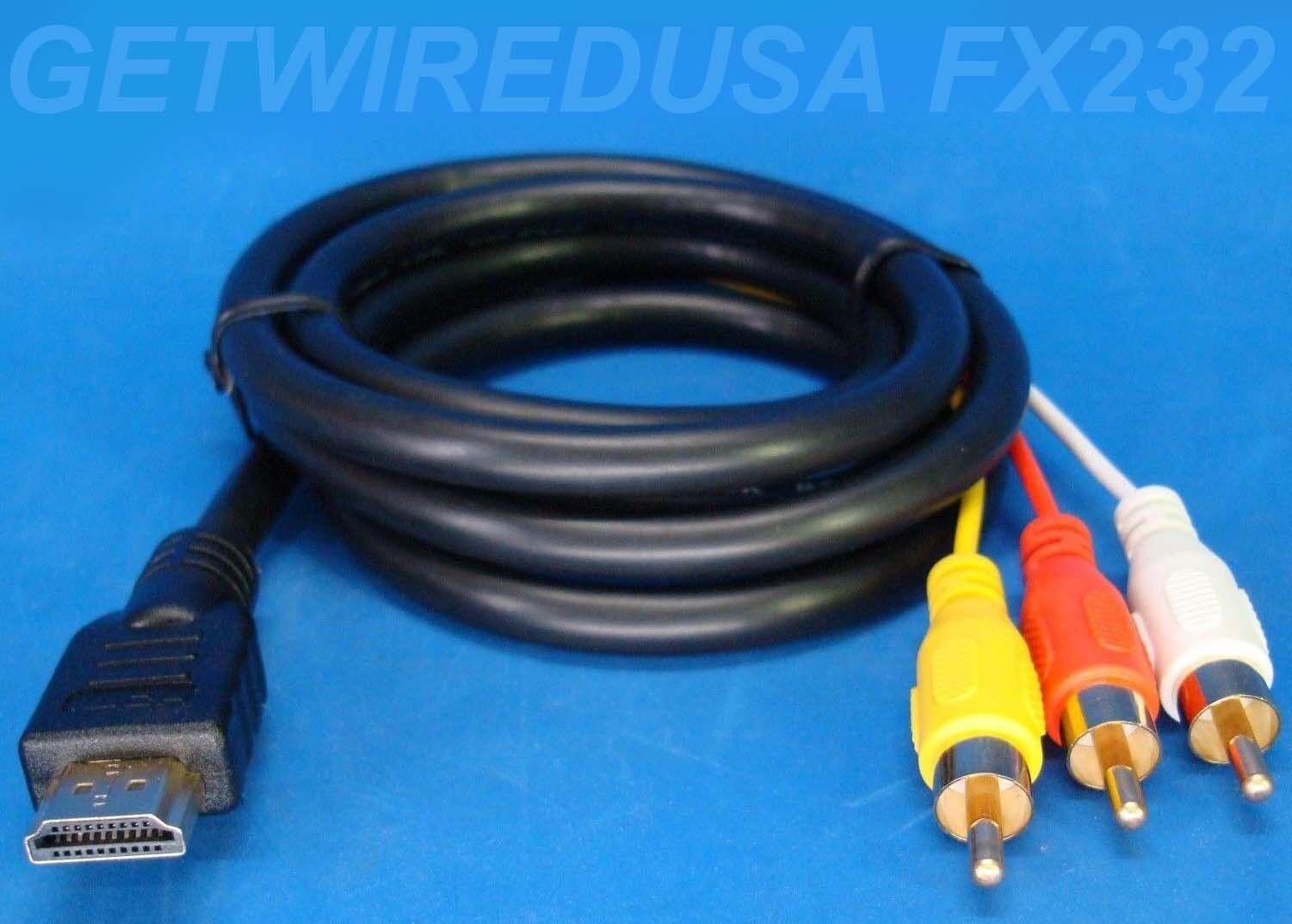 usa seller. RCA HDMI Video AV Composite Adapter Converter CABLE RED YELLOW WHITE