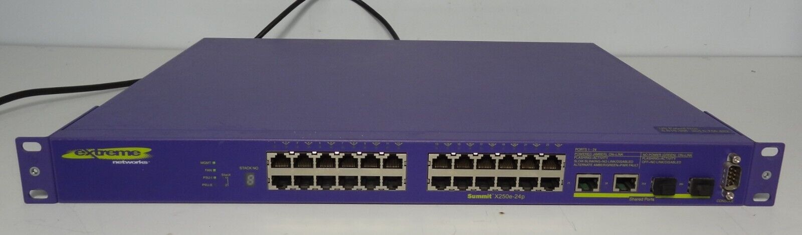 Extreme Networks Summit X250e-24p 24 Port PoE Switch - 15105