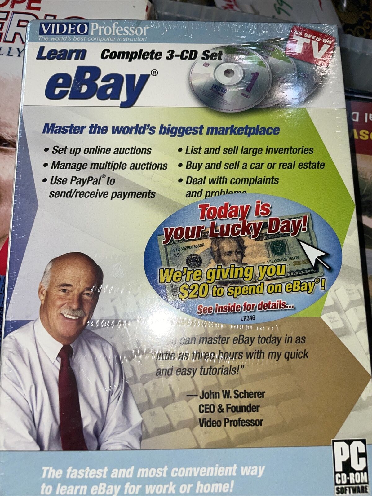 Video Professor Learn How to Buy & Sell on EBAY Complete 3-CD Set 2007 SEALED