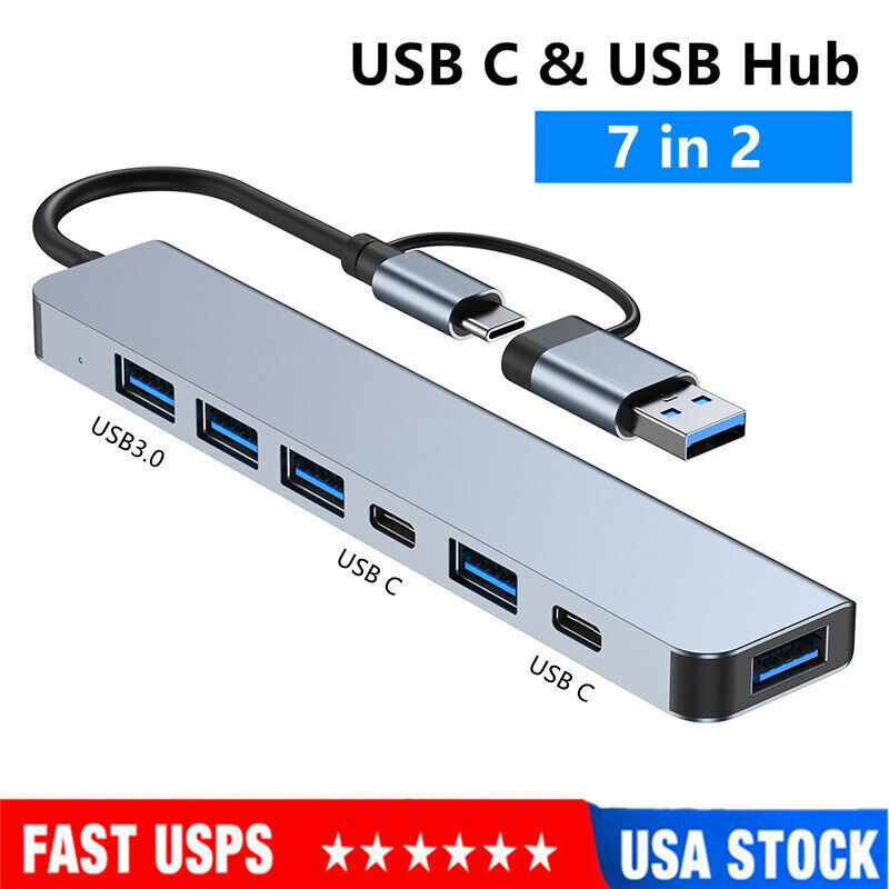 Type-C USB Hub To USB 2.0 3.0 For MacBook Pro/Air 2018 Laptop Multiport Adapter