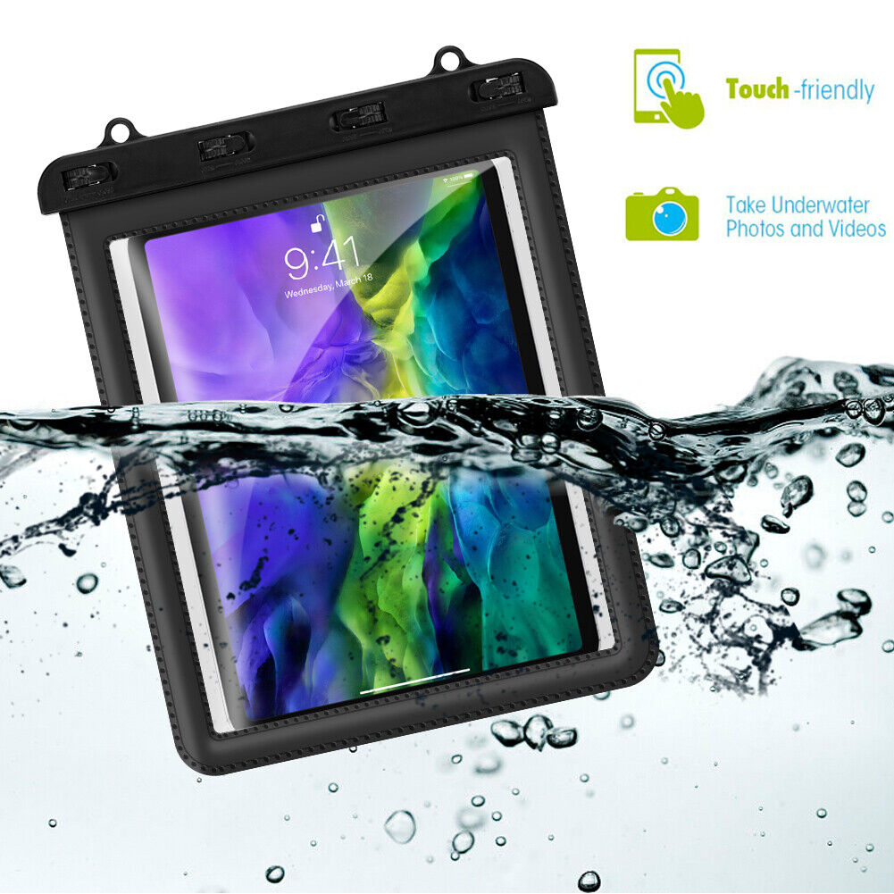 Waterproof Tablet Case Underwater Dry Bag Pouch w/Lanyard for iPad Pro 11 M1/Air