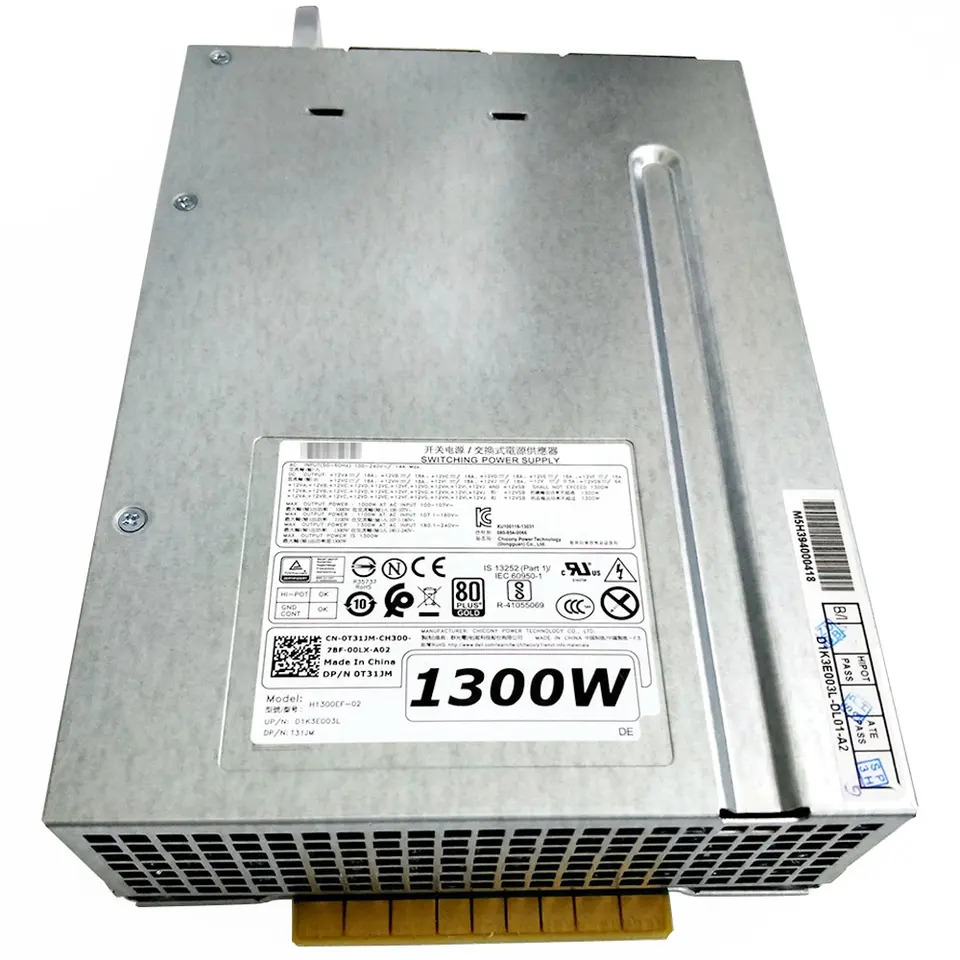 For Dell Precision T5810 T7810 T7910 1300W Power Supply D1300EF-02 V5K16 T31JM