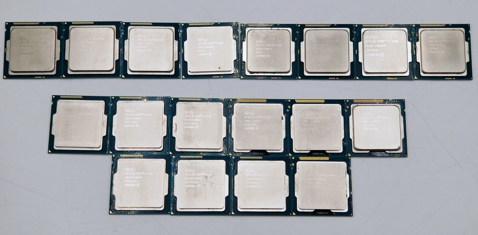 lot of (18)  8x Intel Core  i7-4790  3.60GHz  &  10 x i7-4770K 3.40GHZ