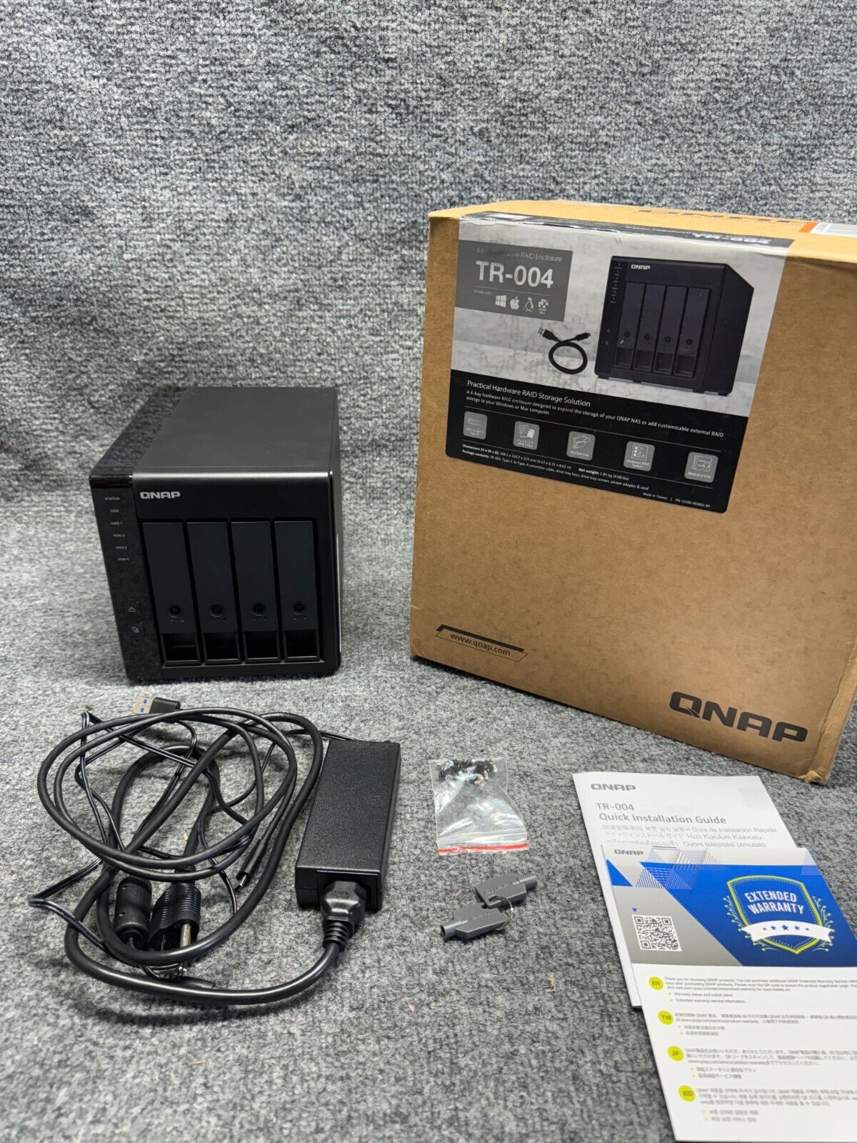 QNAP TR-004 4 Bay USB Type-C Direct Attached Storage with Hardware RAID