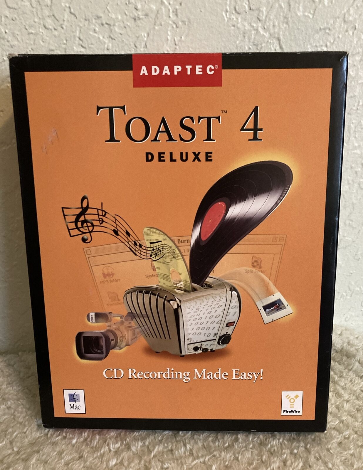 Adaptec Toast 4 Deluxe Software for Mac Big Box CD Recording