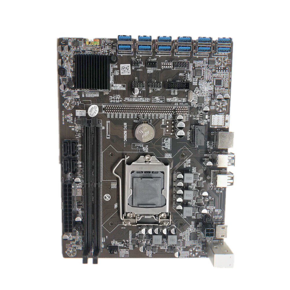 B250C BTC 12x USB3.0 to PCI-E 16X Mining Motherboard LGA1151