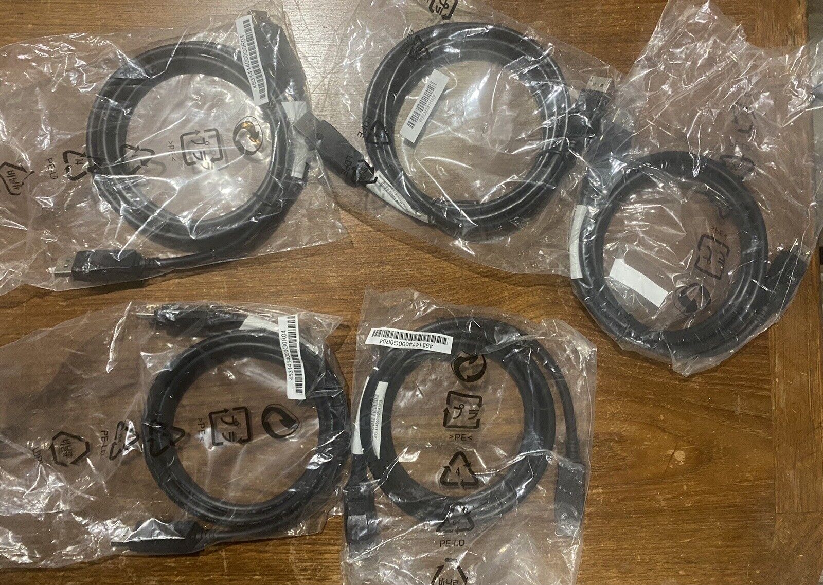 Lot Of (10) New (Open Package) 6ft DisplayPort Cables