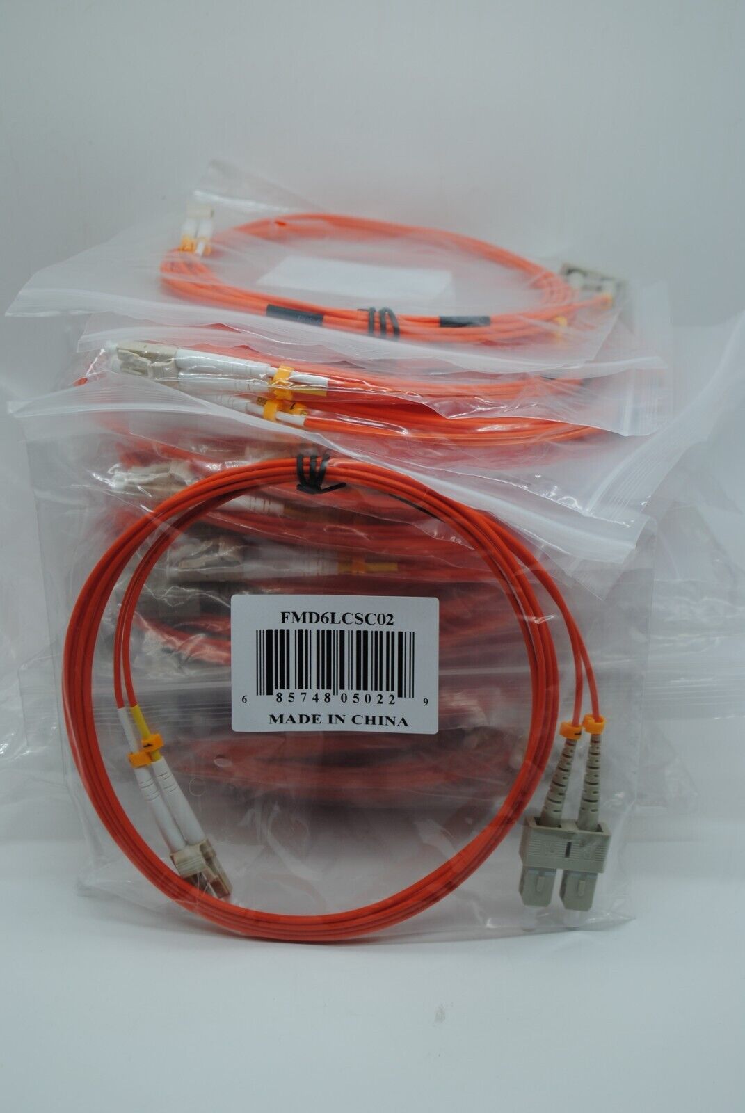 LOT OF 35  LC to SC Multimode Duplex 62.5/125 OM1 Fiber Patch Cable 2 Meters