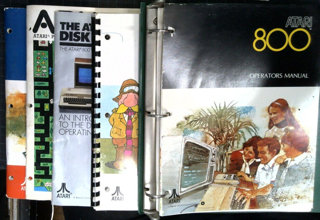 Lot of Atari 400 800 Manuals 810 Disk Drive Operating System II Program Exchange