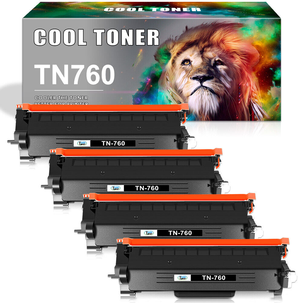 4x TN760 TN730 Toner Replacement For Brother MFC-L2710DW HL-L2350DW DCP-L2550DW