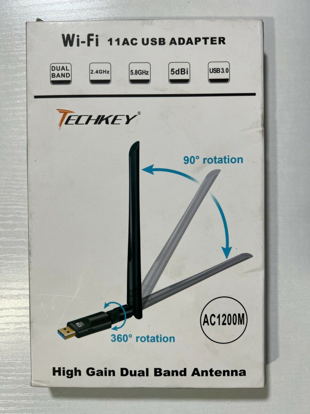 TechKey - High Grain Dual Band ANTENNA - AC1200M - NEW