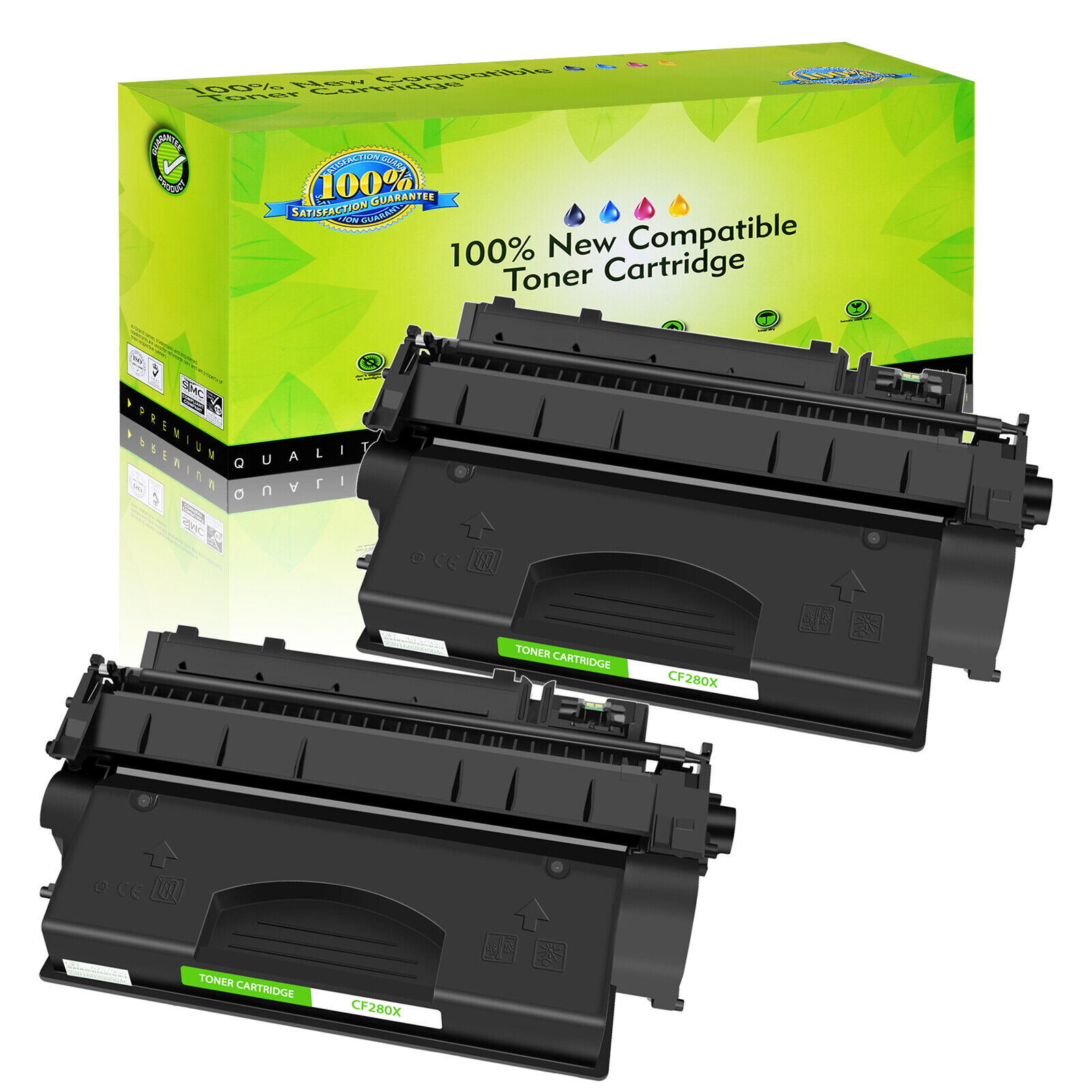 2PK Black CF280X 80X Toner for HP Laserjet Pro M401dw M425dn M425dw Printer