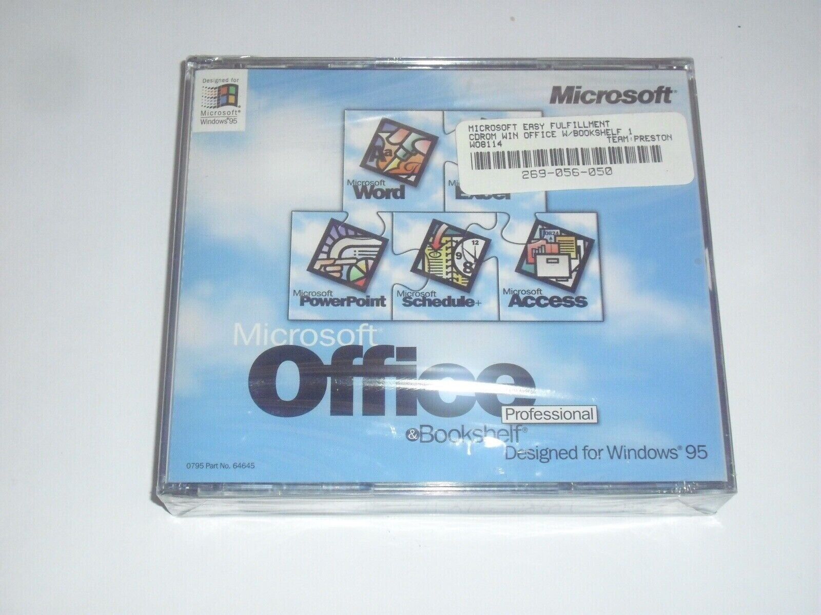 Microsoft Office & Bookshelf 1995, for Windows 95, New, Unopened w Software Key