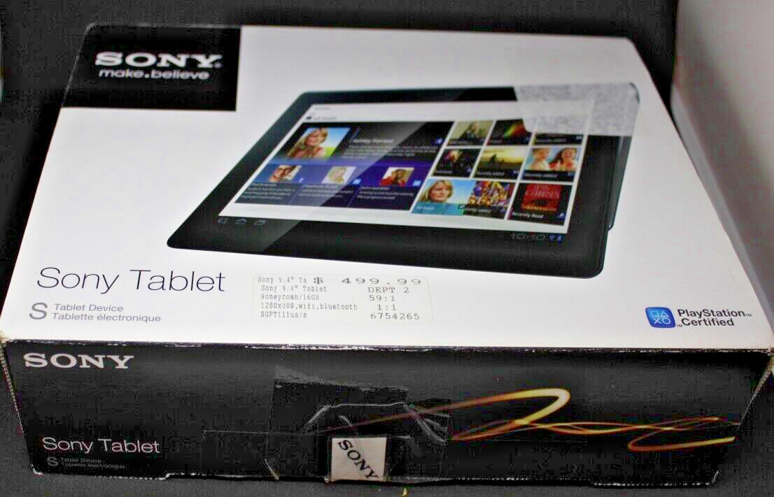 RARE Pristine Black Sony Tablet S SGPT11 16GB with Wi-Fi 9.4in