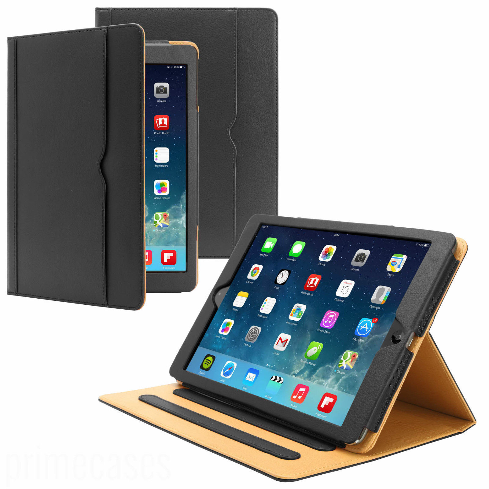 S-Tech iPad Case Soft Leather Smart Cover Sleep / Wake Folio Stand for APPLE