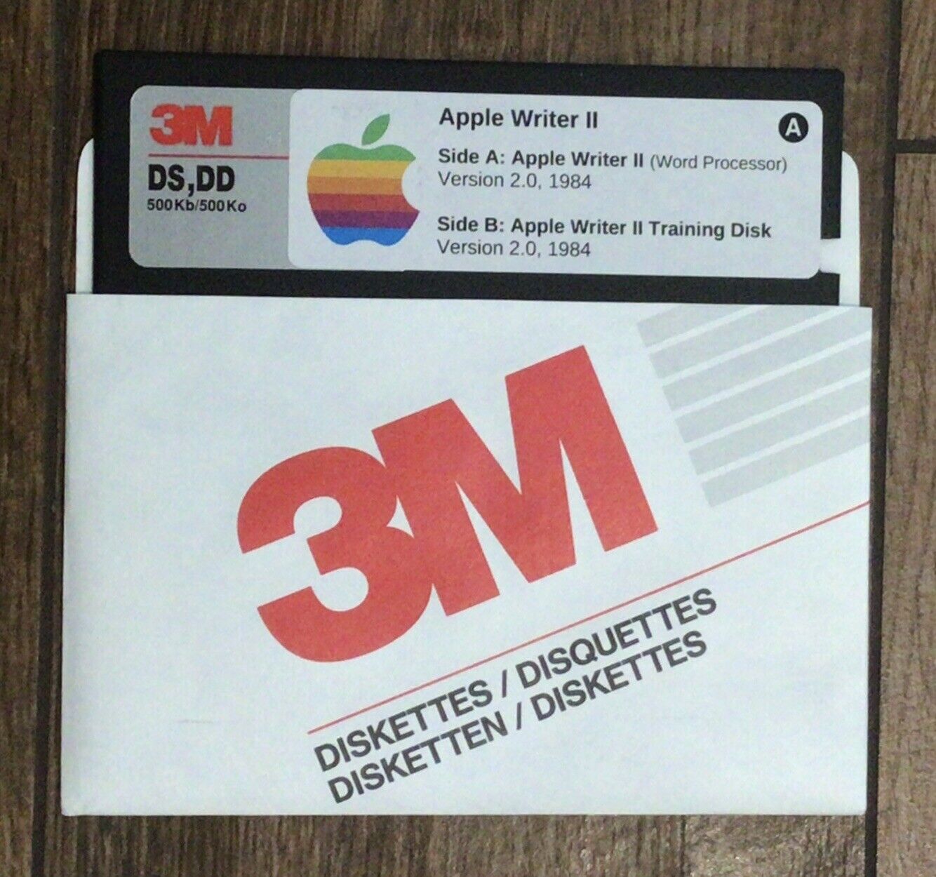 Apple IIe/IIc - Apple Writer II Word Processor - 5.25” 2-in-1 Floppy Disk