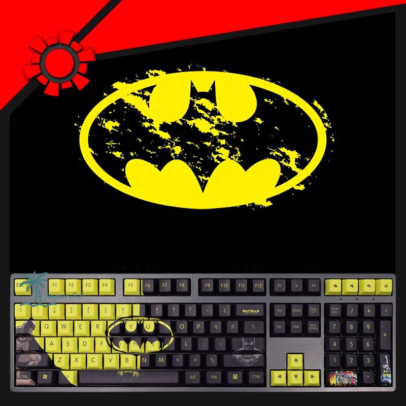 Batman The Dark Knight Keyboard Cap PBT Thermal Sublimation 108 Keys Superhero