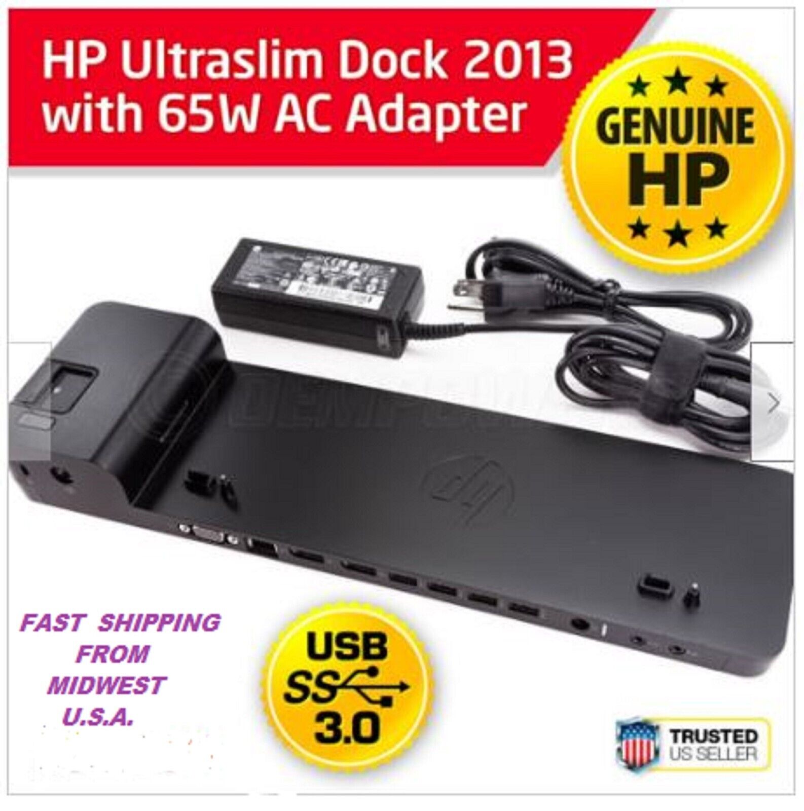 💥NEW SEALED GENUINE HP 2013 UltraSlim Docking Station -- EliteBook 820 G1,2,3,4