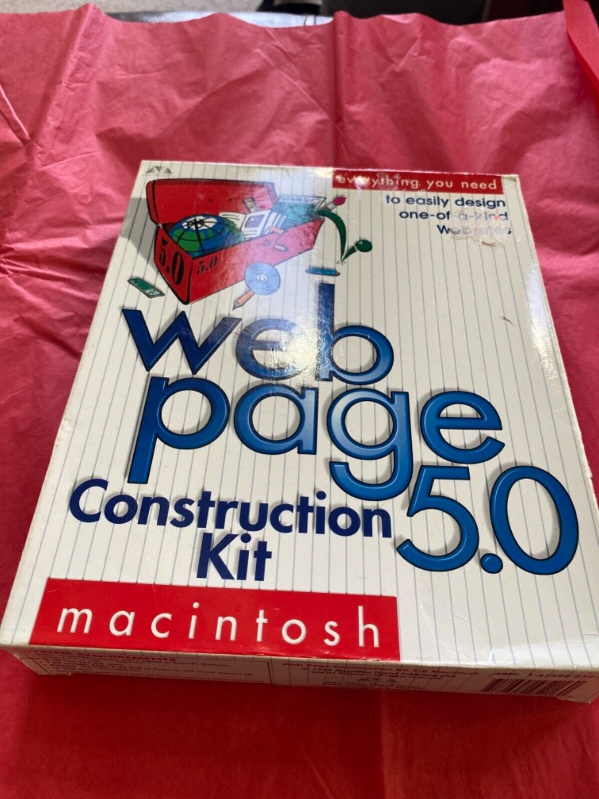 VINTAGE NEW IN SEALED BOX MACINTOSH COMPUTER SOFTWARE WEBPAGE 5.0 CONSTRUCTION K