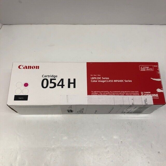 Canon 054H Magenta Toner Cartridge 3026C001 Genuine Original - WEIGHS FULL