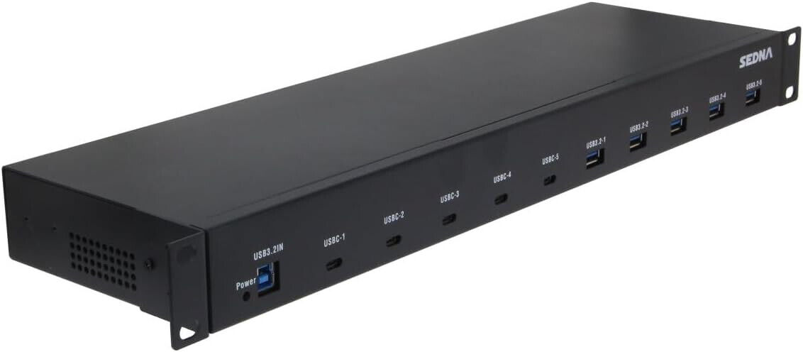 SEDNA - 1U Rack Mount USB 3.1 Gen II (10Gbp) Dual Bay Hard Disk RAID Enclosure