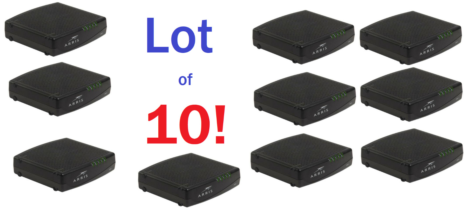 Lot of 10 ARRIS Touchstone CM900A Cable Modem 8 x 4 300 Mbps TESTED