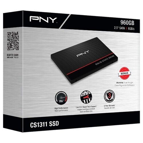 PNY CS1311 960GB TLC SATA-III 6Gbps 2.5-inch Internal Solid State Drive (SSD)