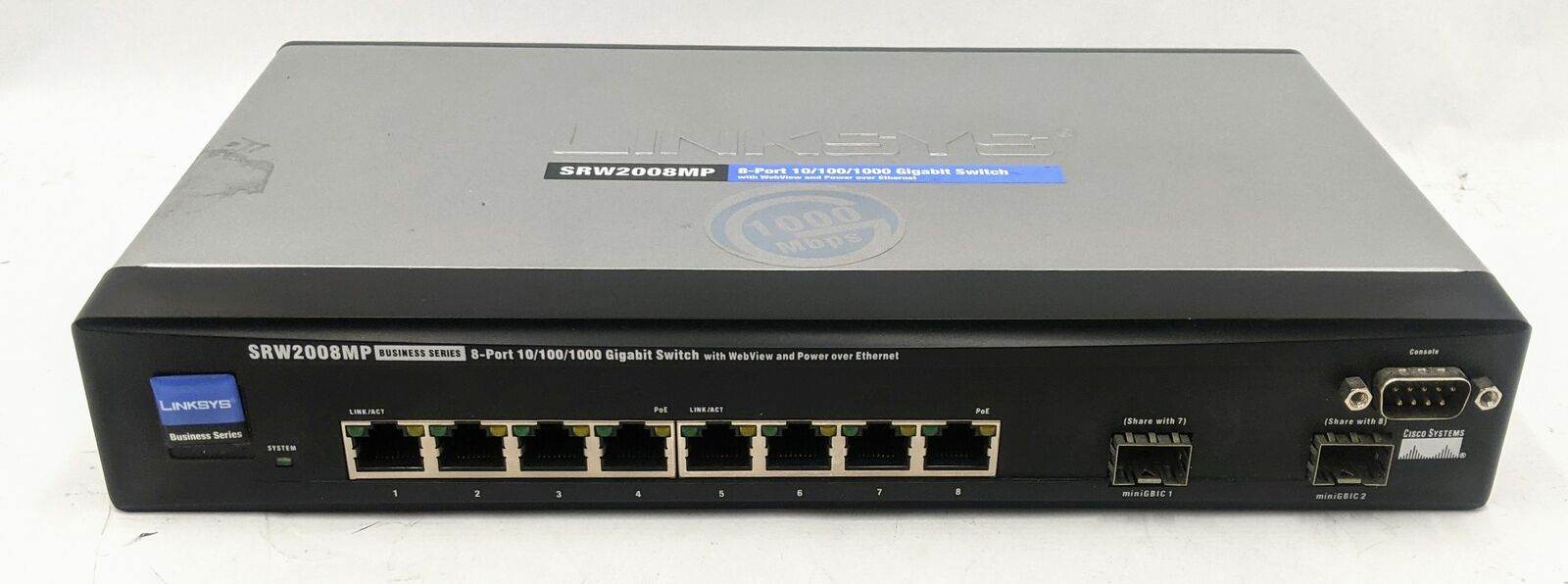 Linksys 8-Port Business Series Managed Gigabit Switch- SRW2008MP