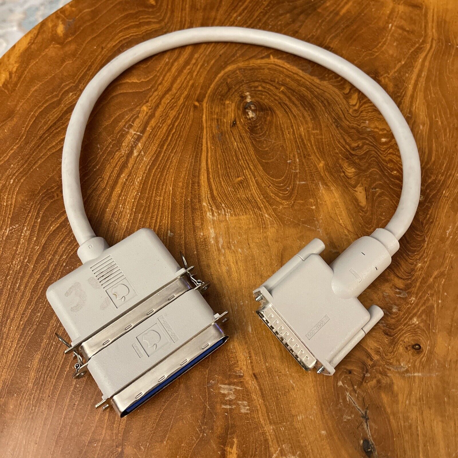 Vintage Apple 590-0305-B SCSI Cable with 590-0695-A Terminator