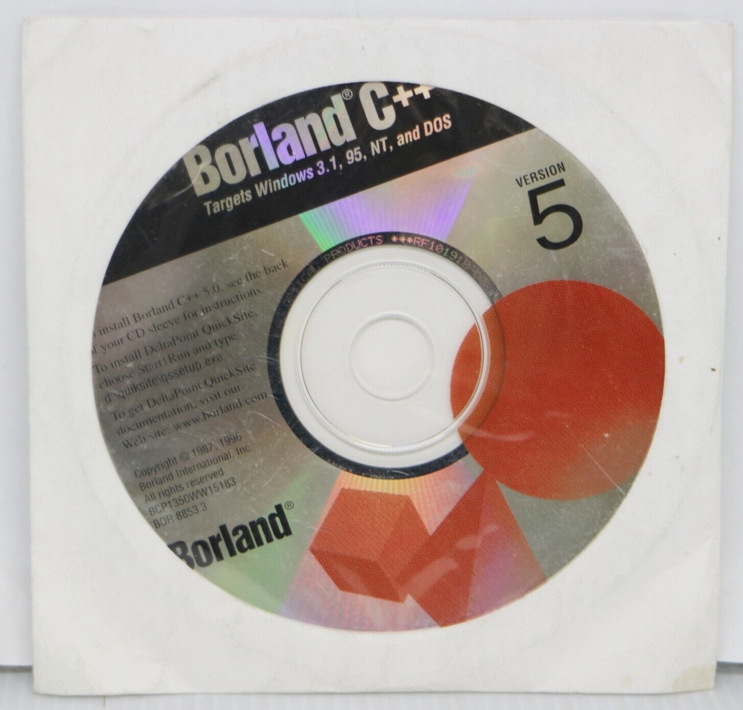Borland C++ Builder Version 5 Windows 3.1, 95, NT, DOS NEW BCP1350WW1018U